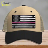 Thin Pink Line Novelty License Plate Hat Mesh / Khaki|Black