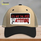 Not Age It Is Attitude Novelty License Plate Hat Mesh / Khaki|Black