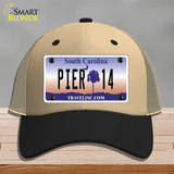 Pier 14 South Carolina Novelty License Plate Hat Mesh / Khaki|Black