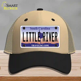 Little River South Carolina Novelty License Plate Hat Mesh / Khaki|Black