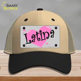 Latina Novelty License Plate Hat Mesh / Khaki|Black