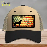 I Love My Dog Novelty License Plate Hat Mesh / Khaki|Black