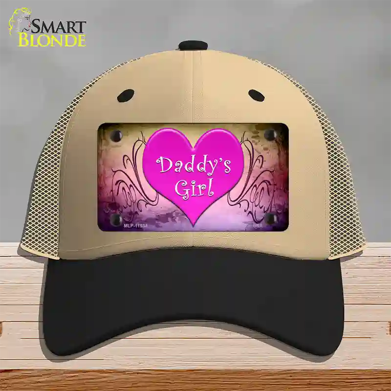 Daddys Girl Novelty License Plate Hat Mesh / Khaki|Black