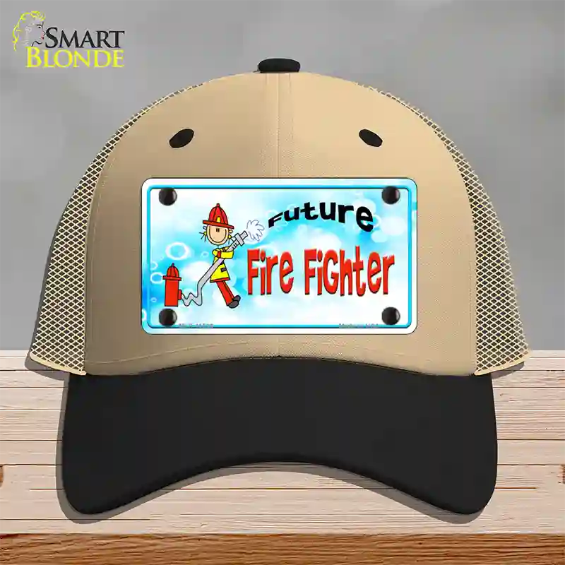 Future Fire Fighter Novelty License Plate Hat Mesh / Khaki|Black