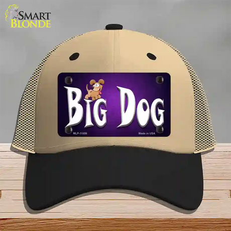 Big Dog Novelty License Plate Hat Mesh / Khaki|Black