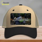 Louisiana Alligator Swamp State Novelty License Plate Hat Mesh / Khaki|Black