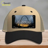 Missouri Gateway Arch State Novelty License Plate Hat Mesh / Khaki|Black