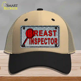 Breast Inspector Novelty License Plate Hat Mesh / Khaki|Black