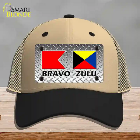 Bravo Zulu Novelty License Plate Hat Mesh / Khaki|Black