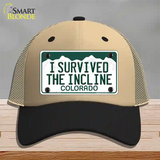 I Survived The Incline Colorado Novelty License Plate Hat Mesh / Khaki|Black