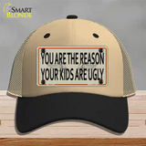 You Are The Reason Novelty License Plate Hat Mesh / Khaki|Black