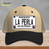 La Perla Puerto Rico Novelty License Plate Hat Mesh / Khaki|Black