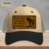 Does This Ass Novelty License Plate Hat Mesh / Khaki|Black