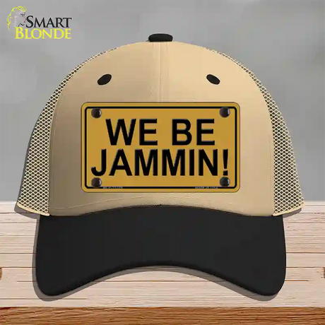 We Be Jammin Novelty License Plate Hat Mesh / Khaki|Black