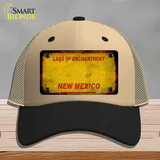 New Mexico Rusty Blank Novelty License Plate Hat Mesh / Khaki|Black