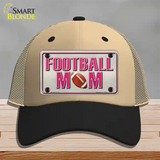 Football Mom Novelty License Plate Hat Mesh / Khaki|Black