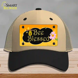 Bee Blessed Honey Hive Novelty License Plate Hat Mesh / Khaki|Black