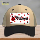 Welcome Ladybug Novelty License Plate Hat Mesh / Khaki|Black