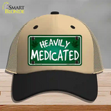 Heavily Medicated Novelty License Plate Hat Mesh / Khaki|Black