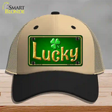 Lucky Irish Novelty License Plate Hat Mesh / Khaki|Black