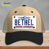 Bethel North Carolina State Novelty License Plate Hat Mesh / Khaki|Black