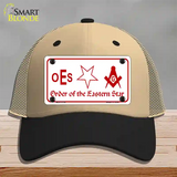 Order Of The Eastern Star Novelty License Plate Hat Mesh / Khaki|Black