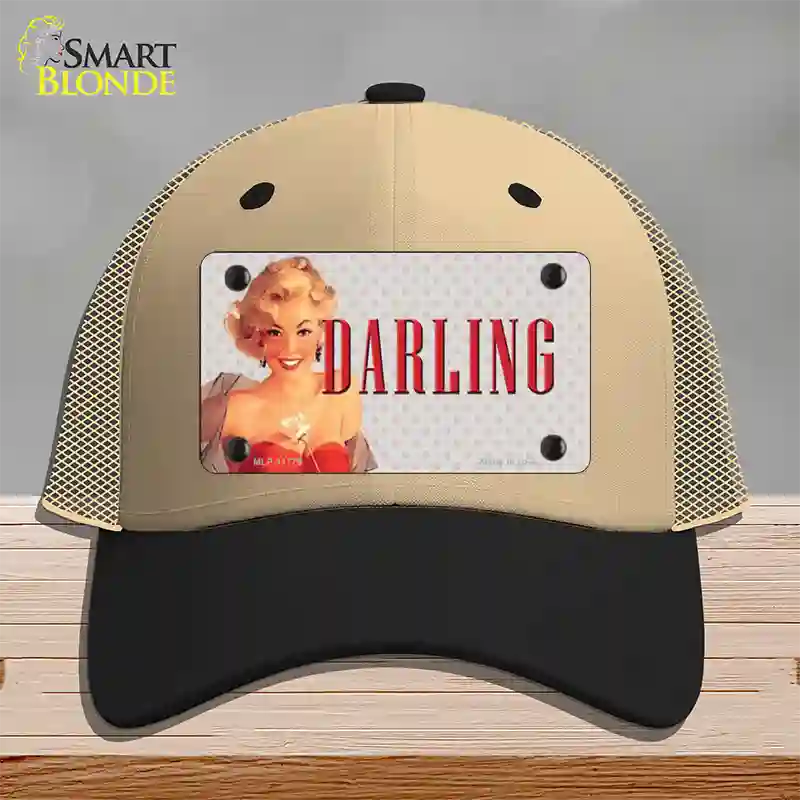 Darling Vintage Pinup Novelty License Plate Hat Mesh / Khaki|Black