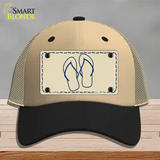 Flip Flops Novelty License Plate Hat Mesh / Khaki|Black