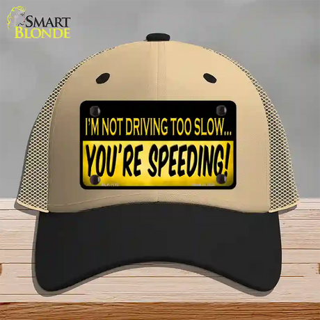 Youre Speeding Novelty License Plate Hat Mesh / Khaki|Black