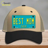 Best Mom Ever Novelty License Plate Hat Mesh / Khaki|Black