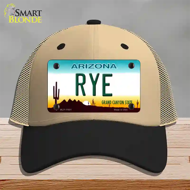 Rye Arizona Novelty License Plate Hat Mesh / Khaki|Black