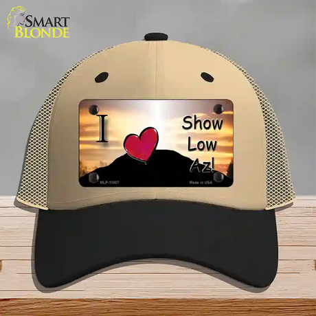 Show Low Hilltop Arizona Novelty License Plate Hat Mesh / Khaki|Black