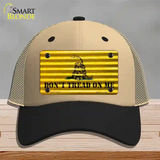 Dont Tread On Me Novelty License Plate Hat Mesh / Khaki|Black