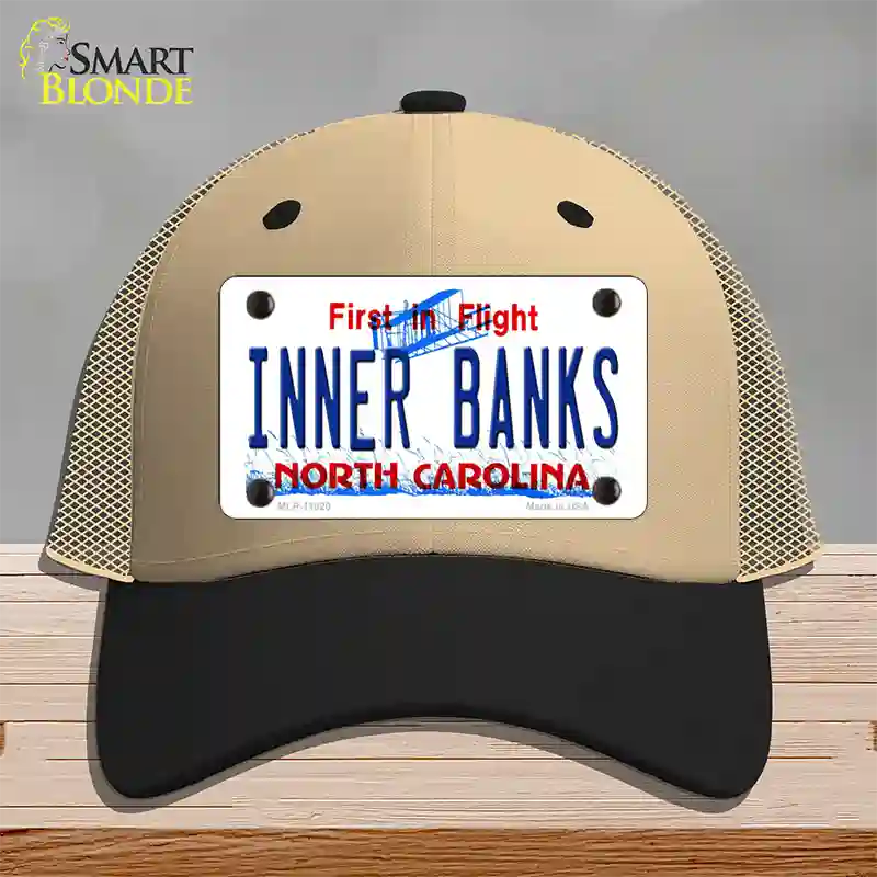 Inner Banks North Carolina Novelty License Plate Hat Mesh / Khaki|Black