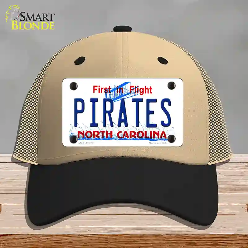 Pirates North Carolina Novelty License Plate Hat Mesh / Khaki|Black