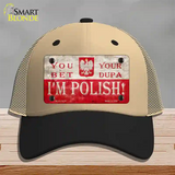 Im Polish Novelty License Plate Hat Mesh / Khaki|Black