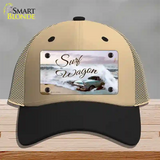 Surf Wagon Novelty License Plate Hat Mesh / Khaki|Black