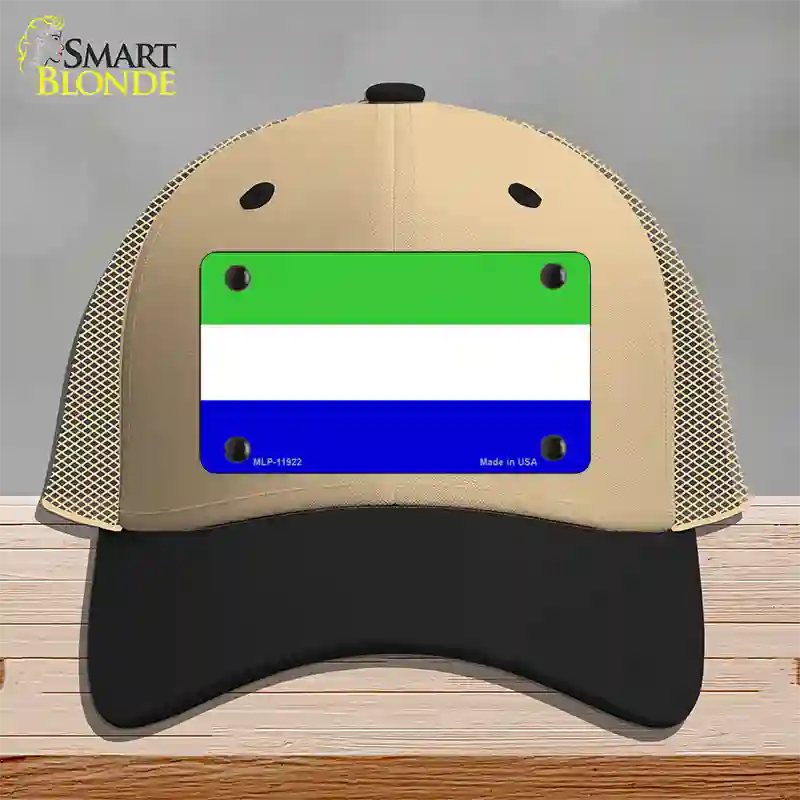 Galapagos Island Flag Novelty License Plate Hat Mesh / Khaki|Black