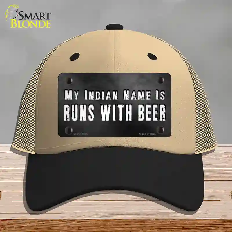 My Indian Name Novelty License Plate Hat Mesh / Khaki|Black