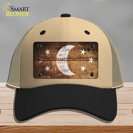 The Moon and Back Novelty License Plate Hat Mesh / Khaki|Black