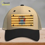 New Jersey Corrugated Flag Novelty License Plate Hat Mesh / Khaki|Black