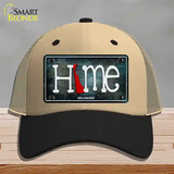 Delaware Home State Outline Novelty License Plate Hat Mesh / Khaki|Black