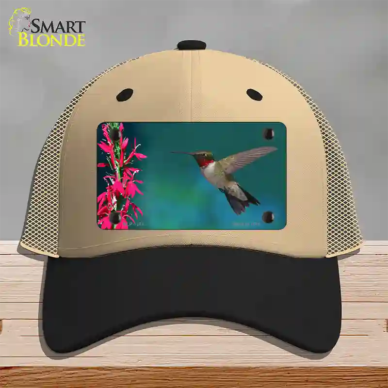 Humming Bird Novelty License Plate Hat Mesh / Khaki|Black