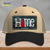 New Hampshire Home State Outline Novelty License Plate Hat Mesh / Khaki|Black