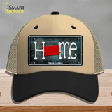 Pennsylvania Home State Outline Novelty License Plate Hat Mesh / Khaki|Black