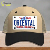 Oriental North Carolina State Novelty License Plate Hat Mesh / Khaki|Black