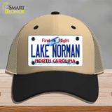 Lake Norman North Carolina State Novelty License Plate Hat Mesh / Khaki|Black