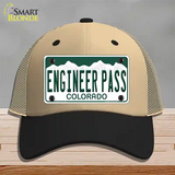 Engineer Pass Colorado Novelty License Plate Hat Mesh / Khaki|Black