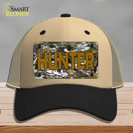 Hunter Camouflage Novelty License Plate Hat Mesh / Khaki|Black