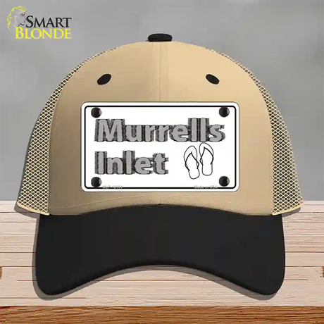 Murrells Inlet SC Novelty License Plate Hat Mesh / Khaki|Black